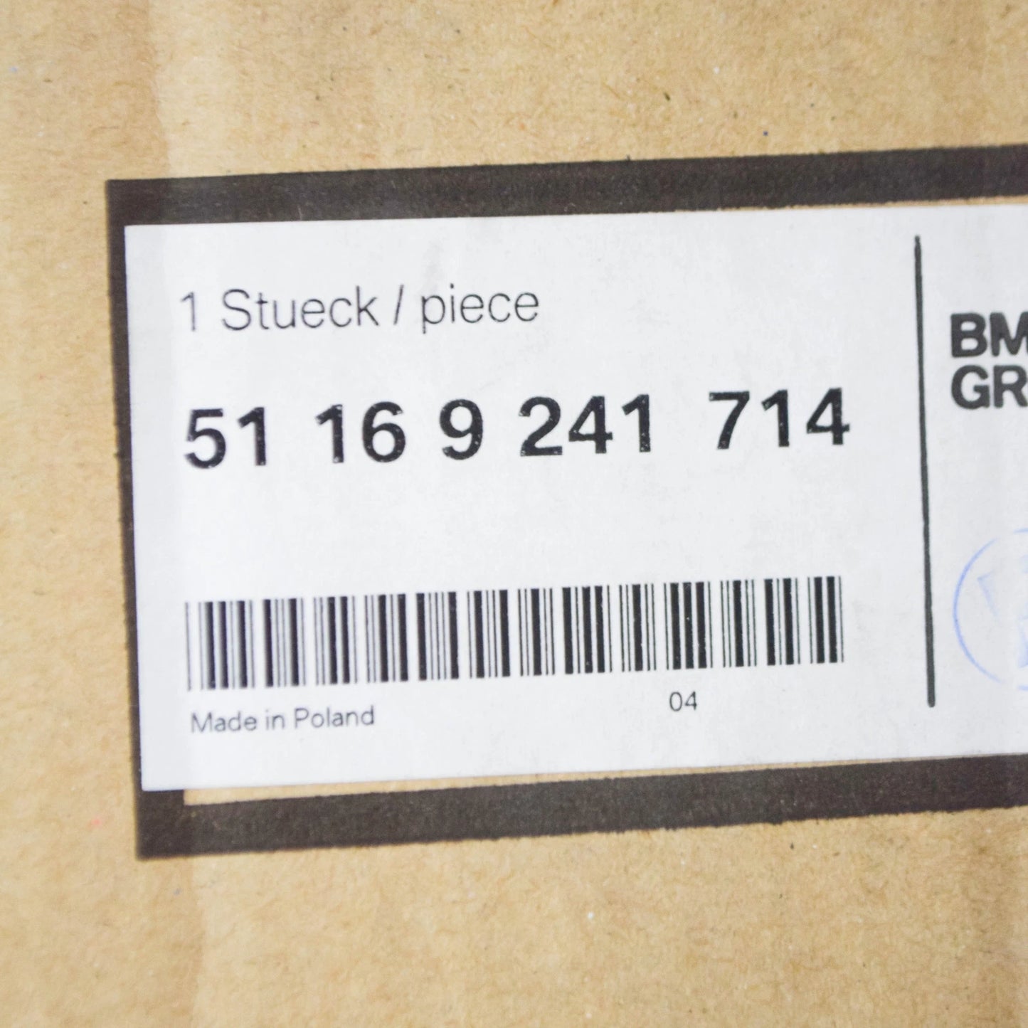 NEW BMW 5 F10 CENTER CONSOLE CUP HOLDER 9241714 51169241714 2012 ORIGINAL