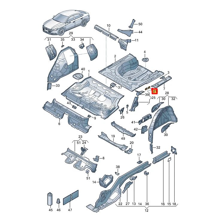 NEW VOLKSWAGEN ARTEON 3H7 WHEEL HOUSING SIDE MEMBER BUSH 3C0860090 ORIGINAL