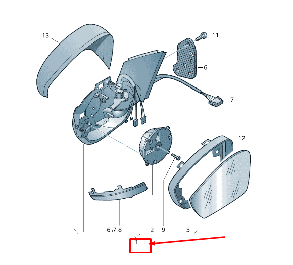new skoda kodiaq ns front right side wing mirror lhd 566857508 original