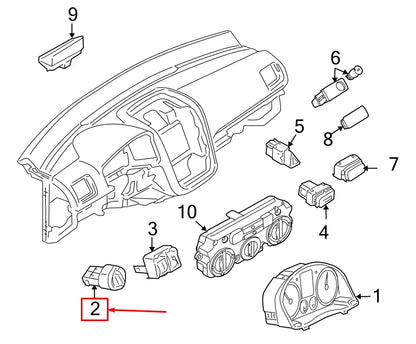 NEW VW GOLF VI 5K MK6 HEADLIGHT SWITCH 3C8941431FXSH ORIGINAL