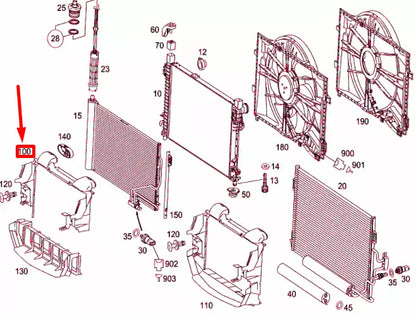 NEW MERCEDES-BENZ SLK R171 FRONT MODULE AIR DUCT A1715050130 ORIGINAL