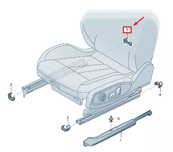 NEW AUDI A3 8V REAR RIGHT SEAT TRACK COVER 8V0881347B 01C 8V0881347B01C ORIGINAL