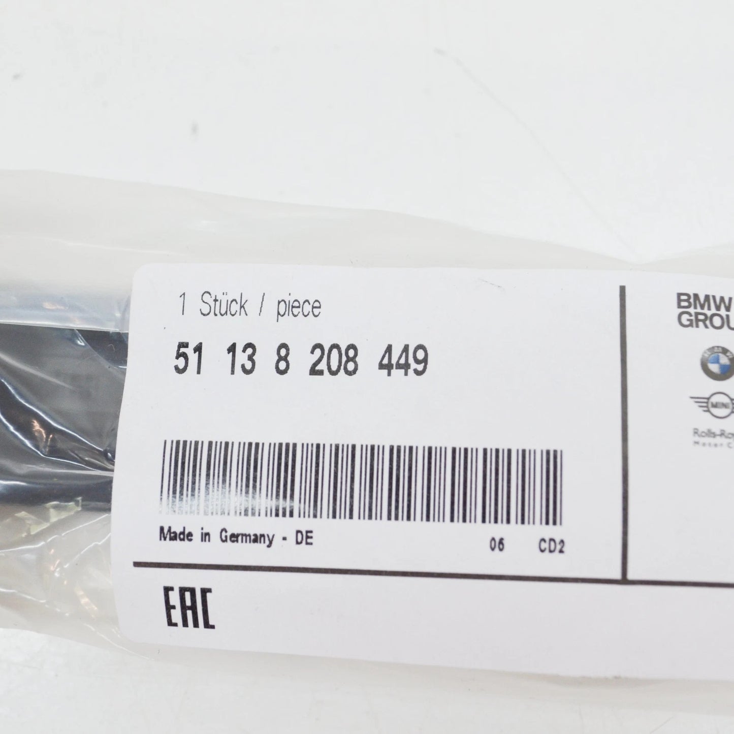 NEW BMW 3 E46 FRONT LEFT DOOR MOLDING 51138208449 8208449 ORIGINAL