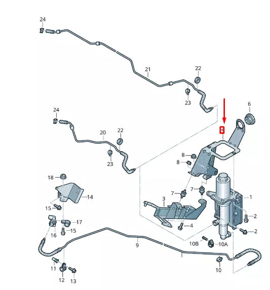NEW VW TOUAREG 7P MK2 HYDRAULICS CONTROL UNIT BRACKET 7P0142231D