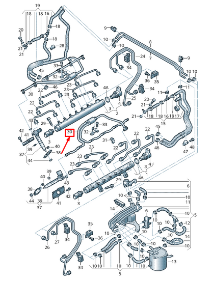 new audi q7 4l fuel line 05a130218 original