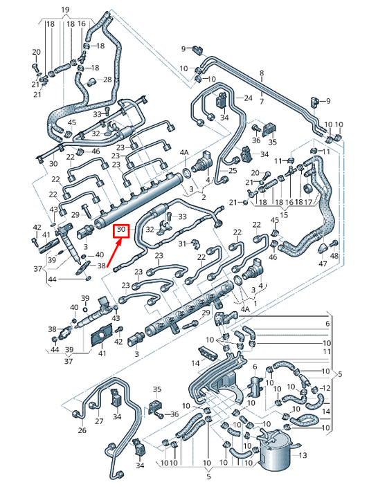 new audi q7 4l fuel line 05a130218 original