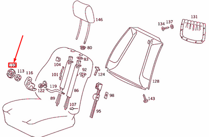 NEW MB E W124 FRONT SEAT ADJUSTER HANDWHEEL A1249180026 ORIGINAL