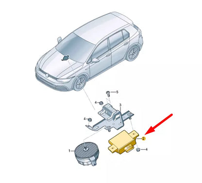 NEW VOLKSWAGEN GOLF MK8 IMPACT SOUND CONTROL UNIT 5H0907159 ORIGINAL