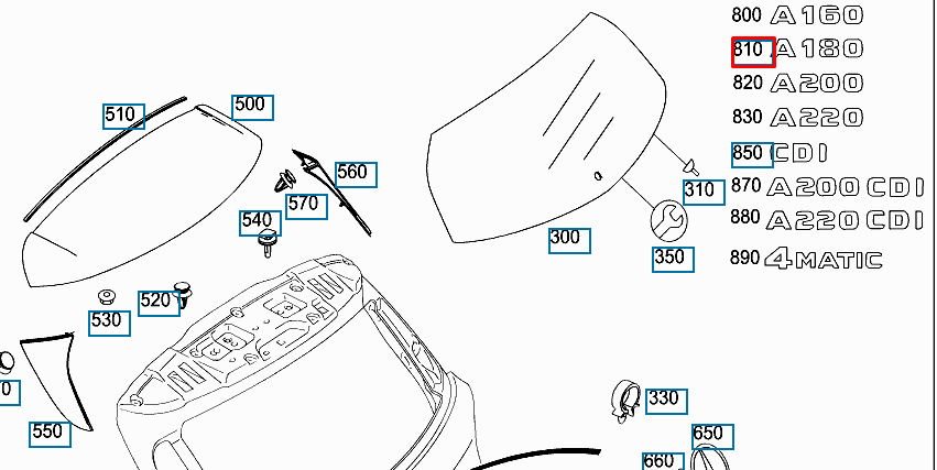 NEW MERCEDES BENZ A W176 REAR TRUNK TAILAGTE BOOT LID EMBLEM A1768170515