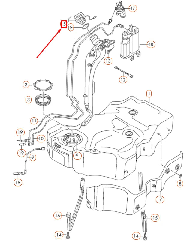 NEW VOLKSWAGEN CC FUEL TANK CAP 3C8201550E ORIGINAL