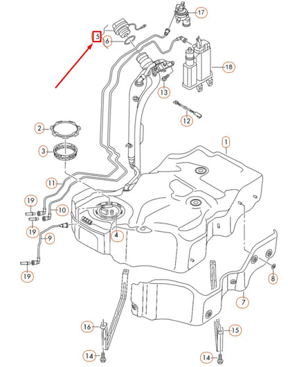 NEW VOLKSWAGEN CC FUEL TANK CAP 3C8201550E ORIGINAL