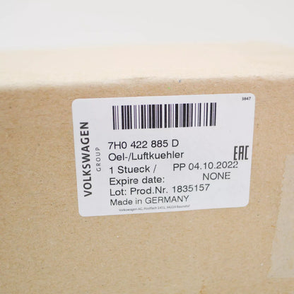 NEW VOLKSWAGEN TRANSPORTER T5 OIL COOLING RADIATOR 7H0422885D ORIGINAL