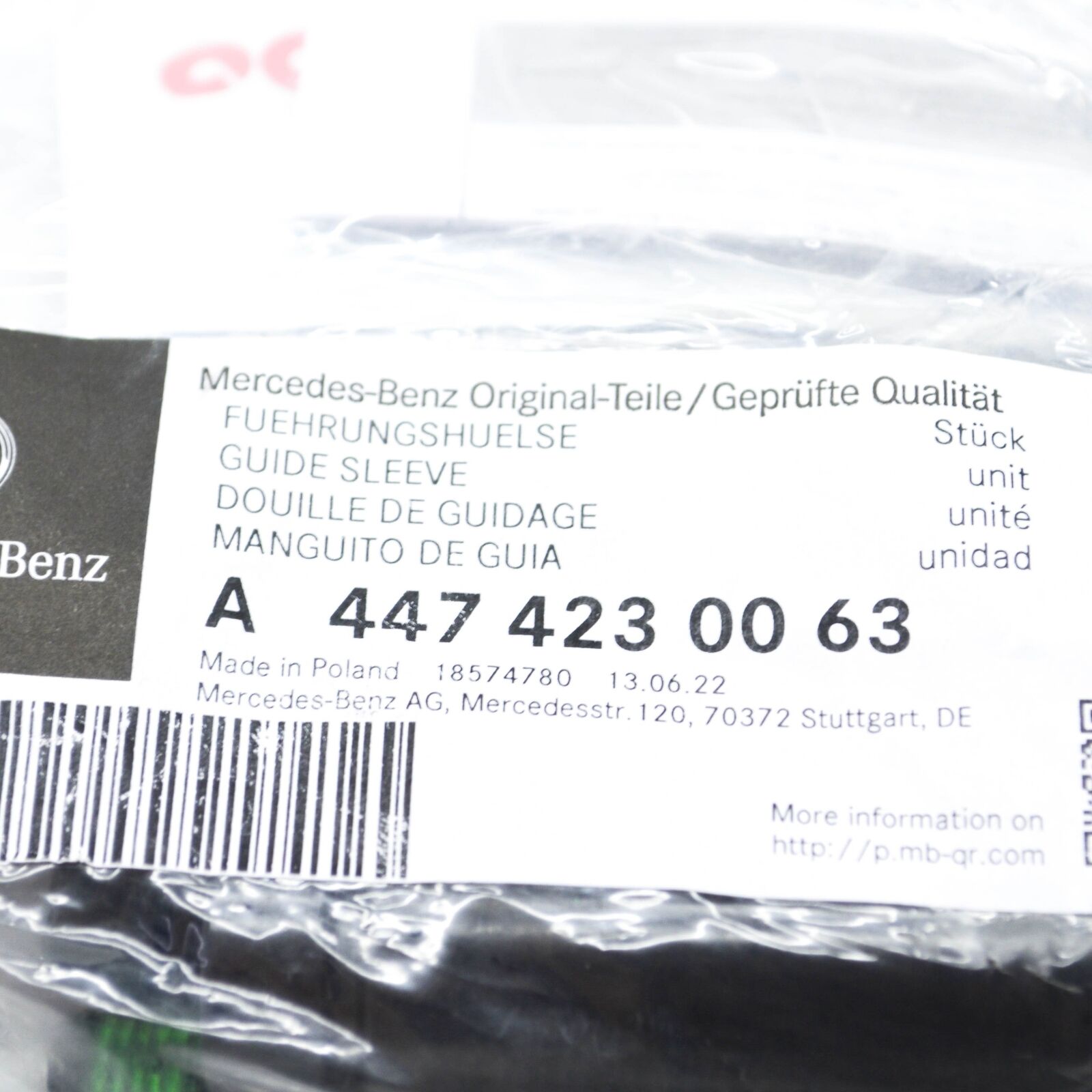 NEW MB VITO TOURER W447 BRAKE CALIPER GUIDE SLEEVE A4474230063 ORIGINAL