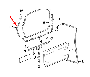 new audi a6 c6 front right door retainer strip trim 4f0831346e original