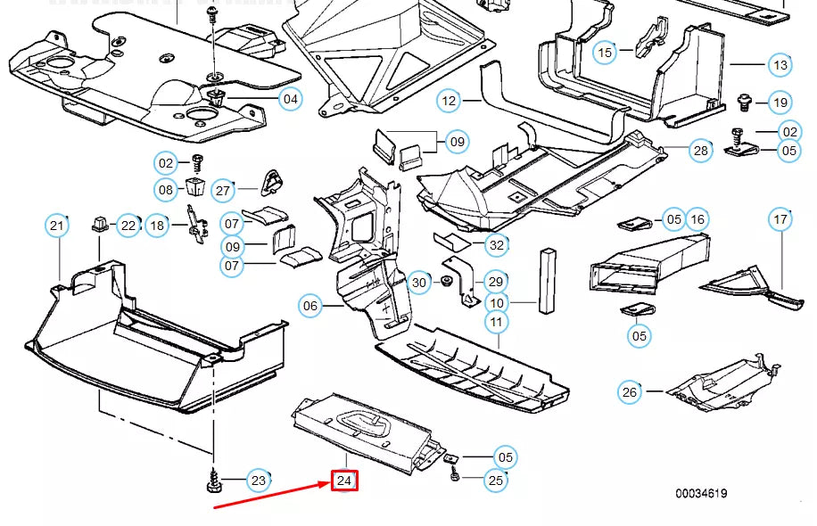 NEW BMW 3 CONVERTIBLE E36 OIL COOLER AIR DUCT 51712253303 2253303 ORIGINAL