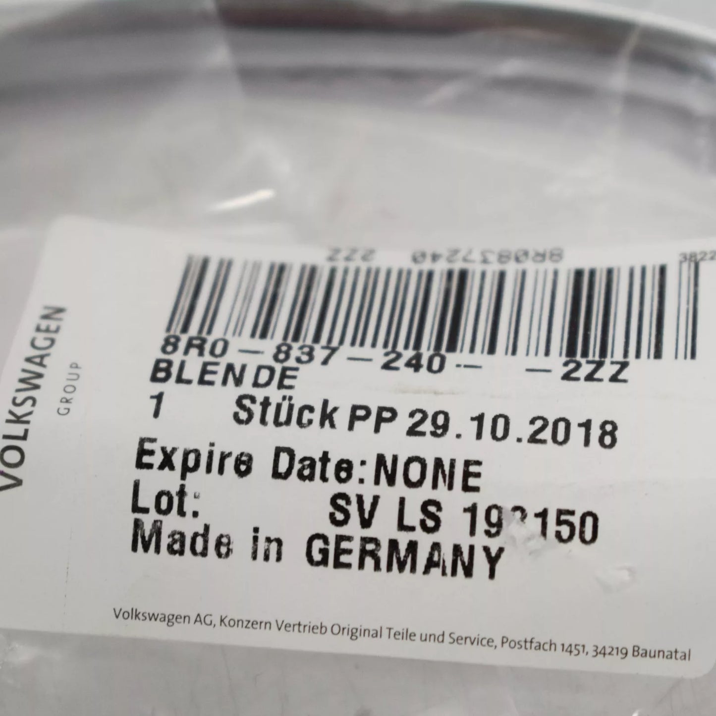 NEW AUDI Q5 8R FRONT RIGHT DOOR HANDLE TRIM 8R0837240 2ZZ ORIGINAL