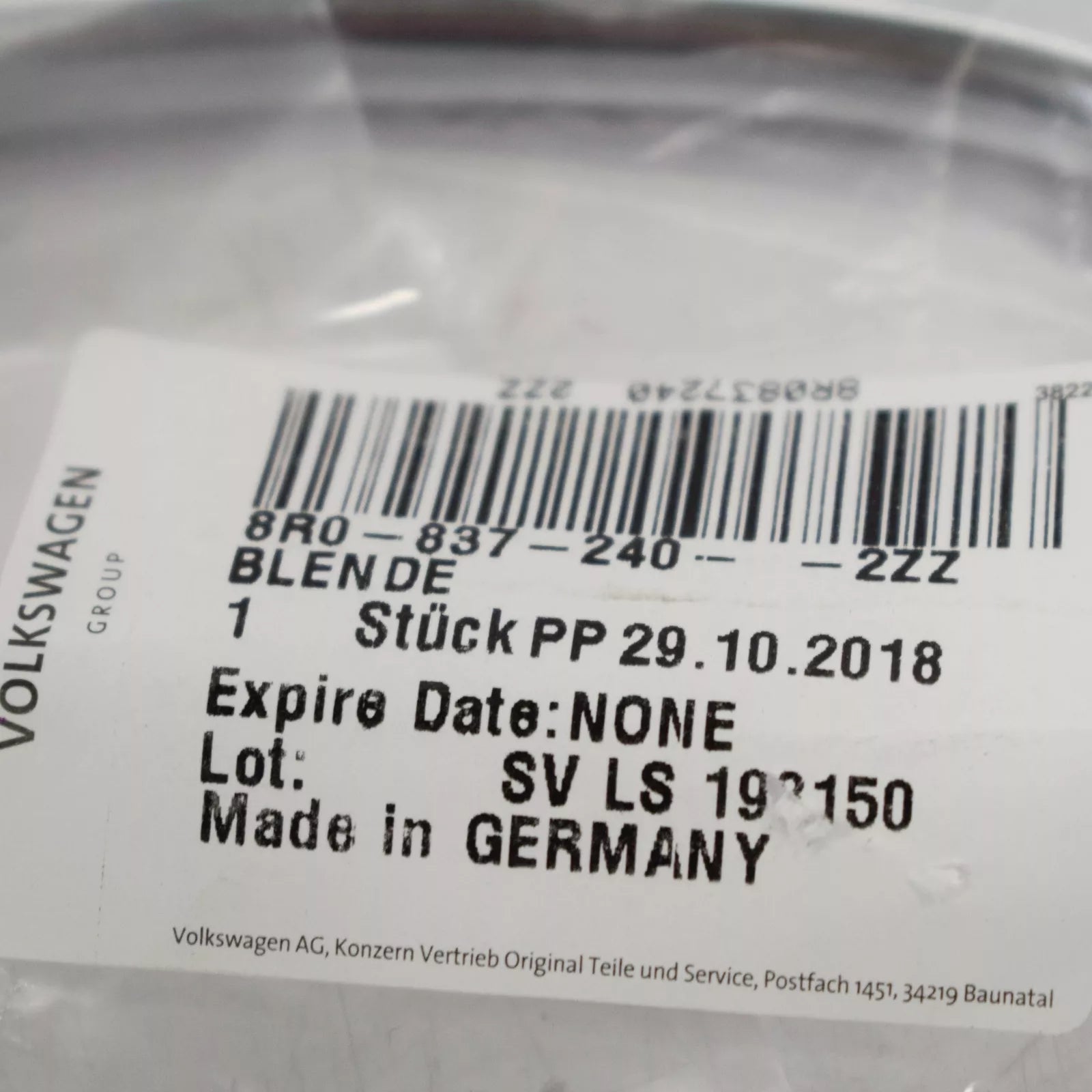 NEW AUDI Q5 8R FRONT RIGHT DOOR HANDLE TRIM 8R0837240 2ZZ ORIGINAL