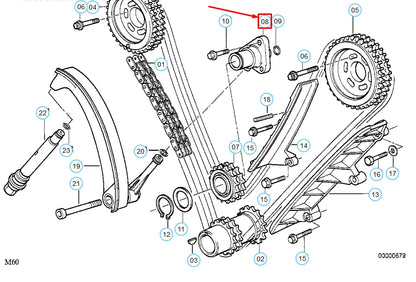 NEW BMW 5 E34 TIMING CHAIN MOUNTING 11311736325 1736325 ORIGINAL