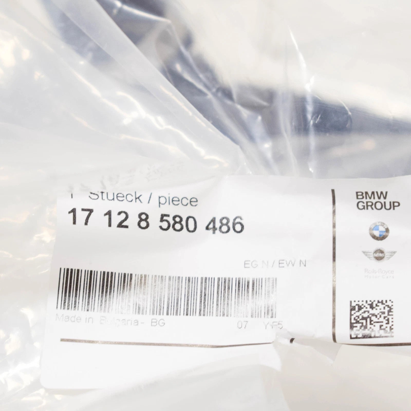 NEW BMW X1 F48 COOLANT PUMP HOSE 17128580486 8580486 ORIGINAL