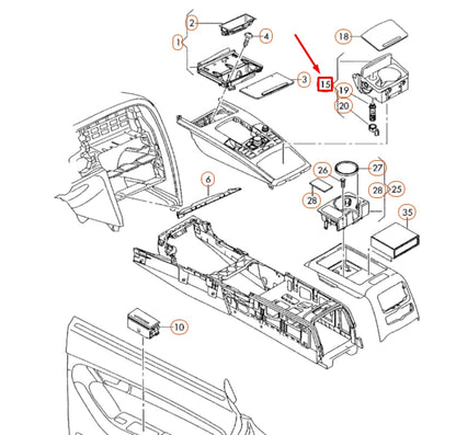 NEW AUDI A6 C6 FRONT DRINK CUP HOLDER LHD 4F1862533C6PS