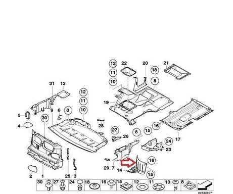 NEW BMW 5 E39 FRONT RIGHT FENDER SPLASH GUARD LINER 51712694832 ORIGINAL