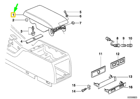 NEW BMW 7 E38 FRONT CENTRE CONSOLE COVER 8184635 51168184635 ORIGINAL
