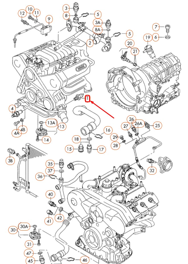 NEW AUDI A4 B8 OIL PRESSURE SENSOR 06E919081C ORIGINAL