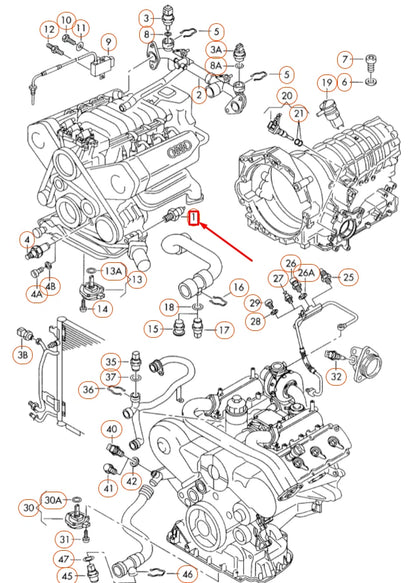 NEW AUDI A4 B8 OIL PRESSURE SENSOR 06E919081C ORIGINAL