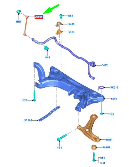 new ford ecosport mk2 front stabilizer link 2069658 8v51-3b438-bd original