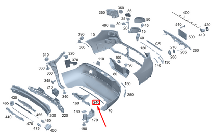 new mercedes-benz eqc rear lower bumper cover a2938857601 original