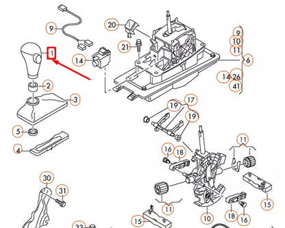 NEW AUDI Q7 4L AUTOMATIC TRANSMISSION SHIFT LEVER KNOB LHD 8P1713141CURU