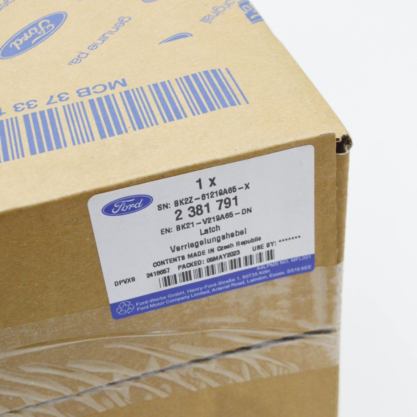 new ford tourneo custom front left door latch lhd 2381791 original