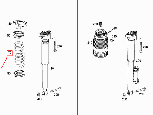 new mercedes-benz glc x253 rear coil spring a2533241004 original