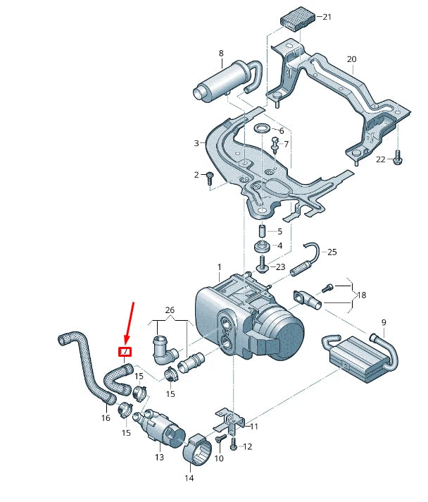 NEW VW TRANSPORTER VI T6 COOLANT HOSE 7E0819330B