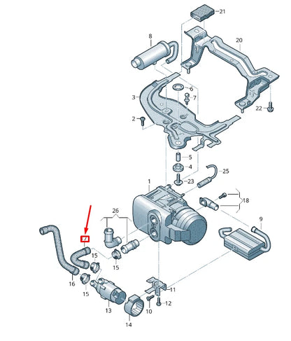 NEW VW TRANSPORTER VI T6 COOLANT HOSE 7E0819330B