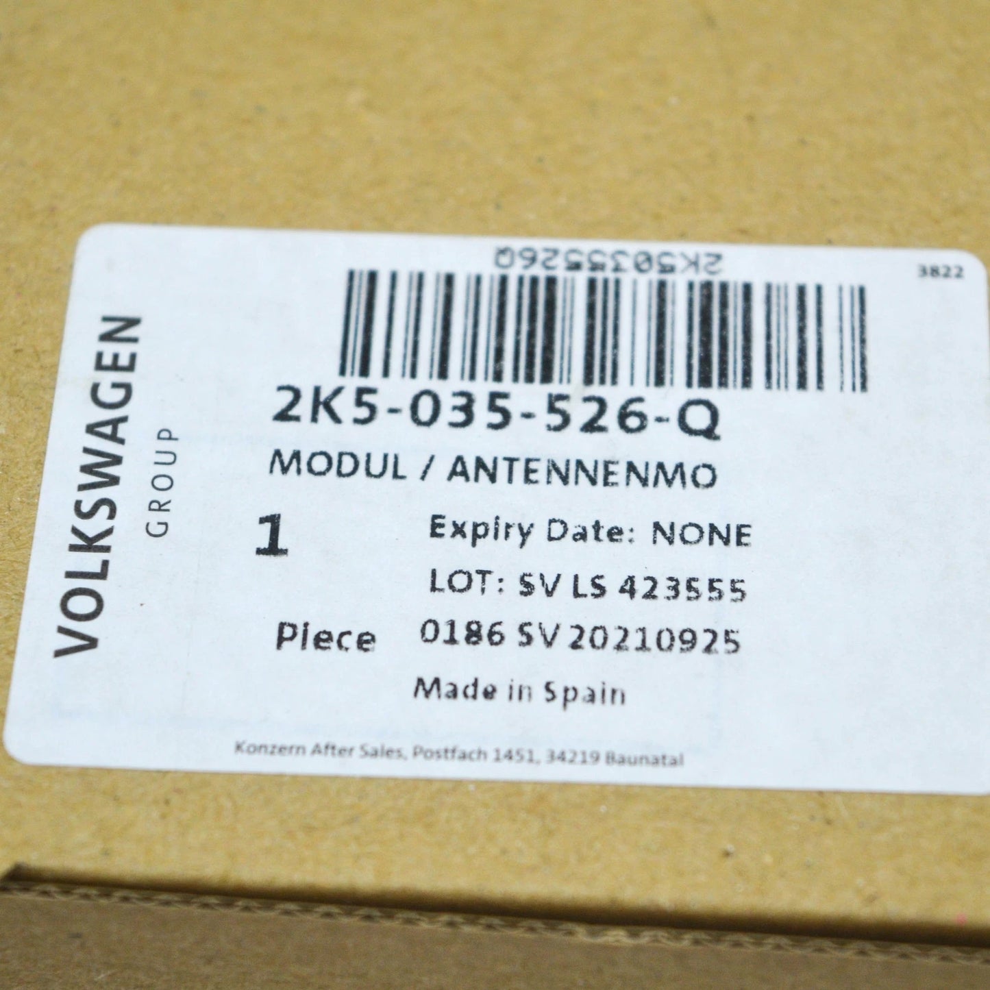 NEW VW CADDY MK3 MIRROR RIGHT AERIAL MODULE WITH BRACKET RHD 2K5035526Q