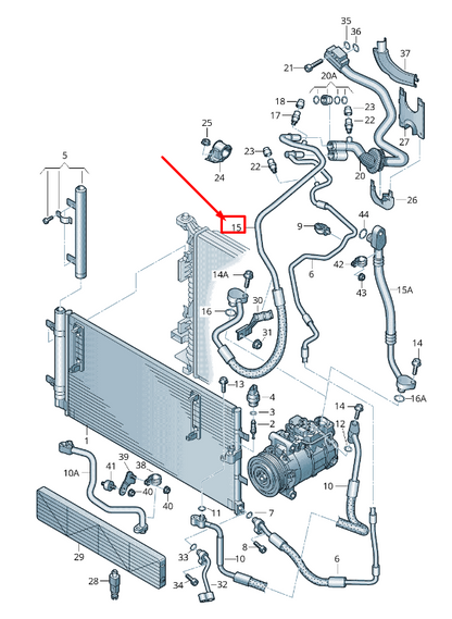 new audi a5 sportback 8t a/c refrigerant suction line 8t0260707b original