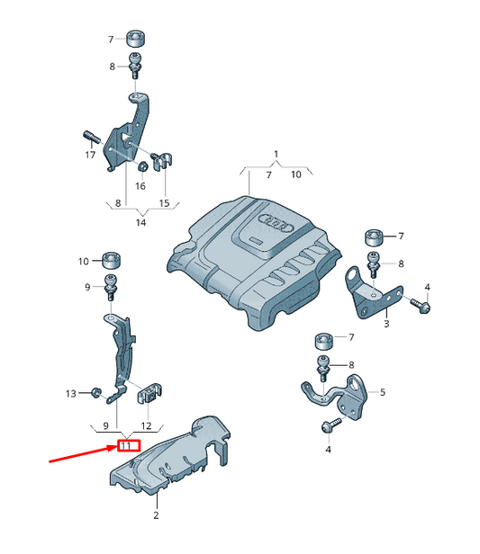 new audi a5 sportback 8t intake manifold retaining bracket 03l103357f original