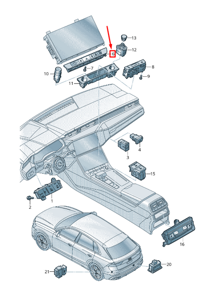 new audi q8 4mn dashboard multiple switch 4n0925301a original