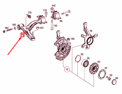 new mercedes-benz b-class w246 front left control arm a2463304700 original