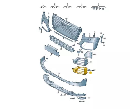 NEW AUDI Q2 FRONT BUMPER LEFT GRILLE 81A807671BEFA ORIGINAL