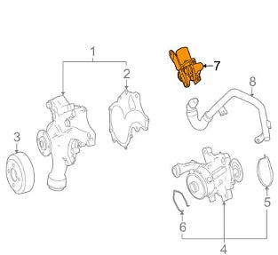 NEW MERCEDES BENZ ML W164 ENGINE COOLING SHUT-OFF VALVE A1562030164 ORIGINAL