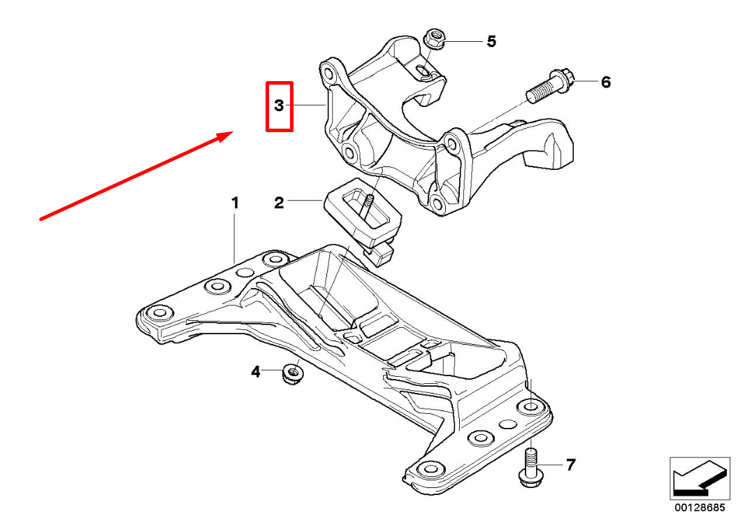new bmw 6 cabrio e64 gearbox supporting bracket 6769879 22326769879 original