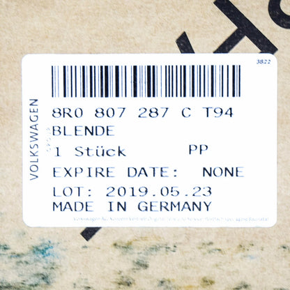 NEW AUDI Q5 8R FRONT BUMPER LICENCE PLATE TRIM 8R0807287CT94 ORIGINAL