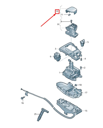 NEW AUDI Q7 4M UPPER SELECTOR LEVER HANDLE 4M1713139GDF9 4M1713139G DF9