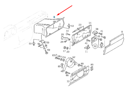 NEW MERCEDES-BENZ G W463 GLOVE COMPARTMENT HOUSING LHD A46368900917C25 ORIGINAL