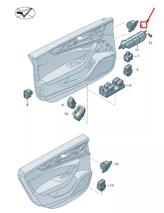 NEW AUDI A6 4A C8 LEFT DOOR CENTRAL LOCKING SWITCH 4K1962107NV6