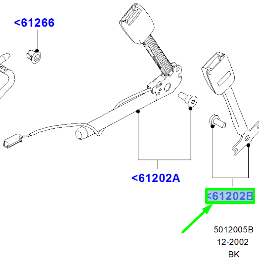 new ford fiesta mk5 front seat belt buckle 1142585 2s6a-a61208-da original