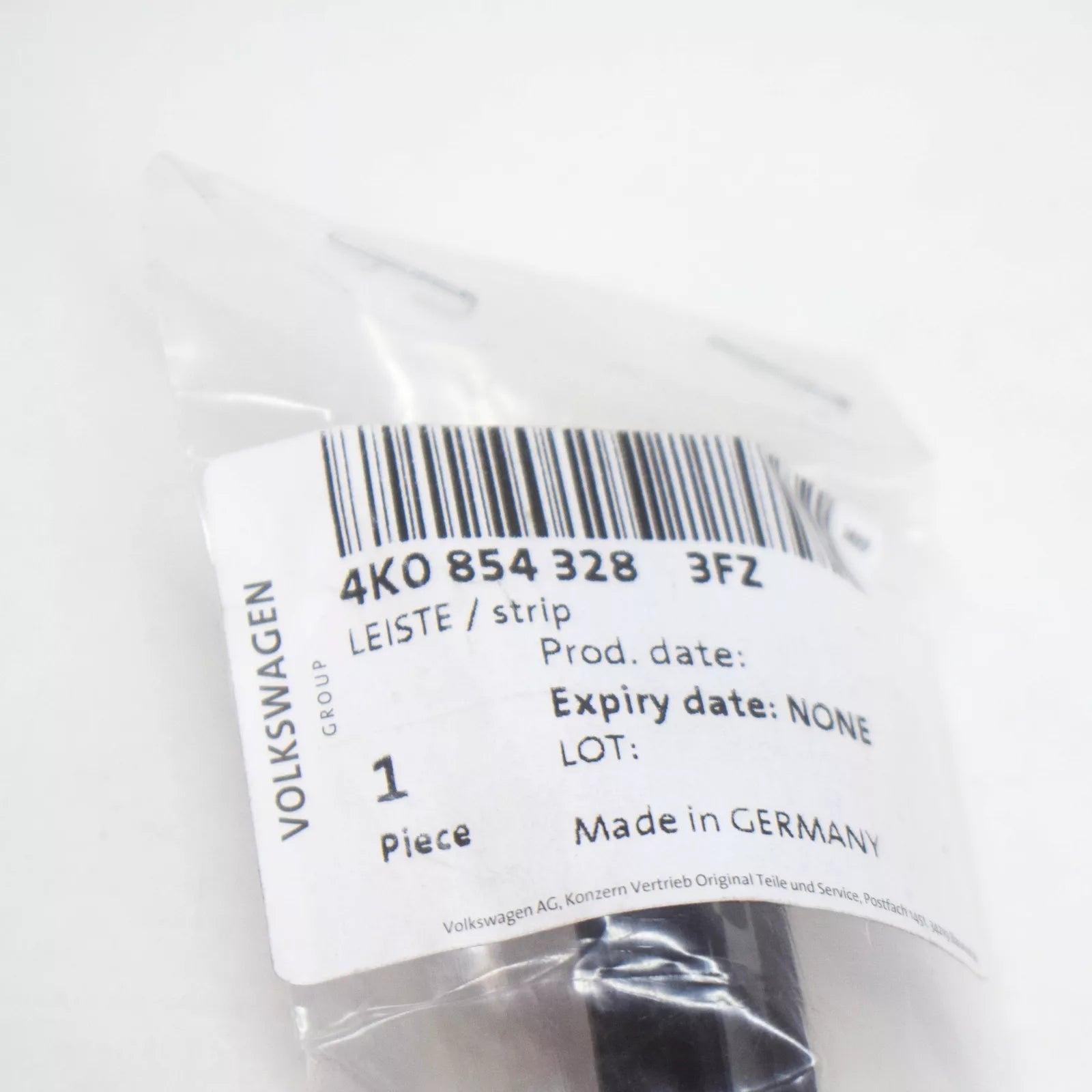 NEW AUDI A6 S6 C8 FRONT WINDSHIELD RIGHT VERTICAL TRIM 4K08543283FZ ORIGINAL