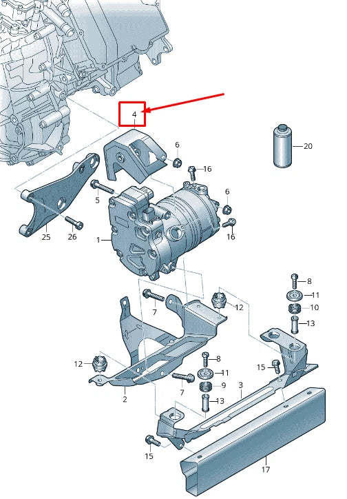 NEW AUDI E-TRON GEN A/C COMPRESSOR COVER 4KE820227C